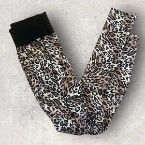 Body Instinct Cheetah Print High Waisted Butt Lifting Athletic Leggings Small